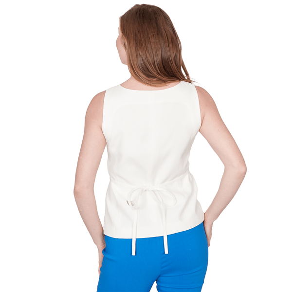 Petite Emaline Sapphire Serenade I Solid Square Neck Vest
