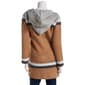 Womens By Design Stripe Long Sleeve Hooded Cardigan - image 2