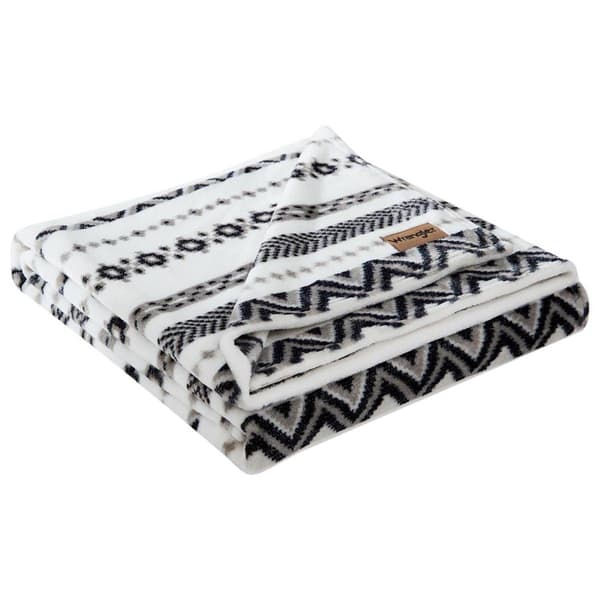Wrangler Diamond Trail Plush-Fleece Reversible Throw - image 
