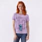 Juniors Freeze Stitch Embroidered Tee w/ Rhinestone Trim - image 1
