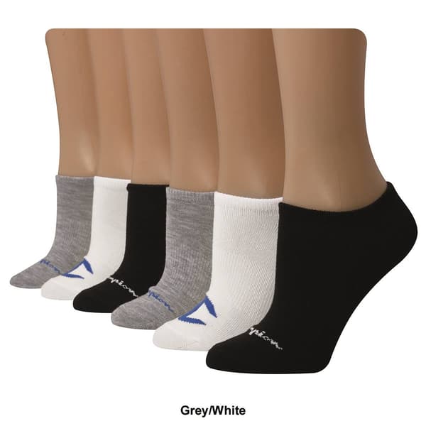 Womens Champion 6pk. Logo Super No-Show Socks