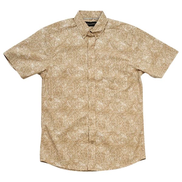 Mens North Hudson Abstract Tuckless Button Down Shirt - Bark - image 