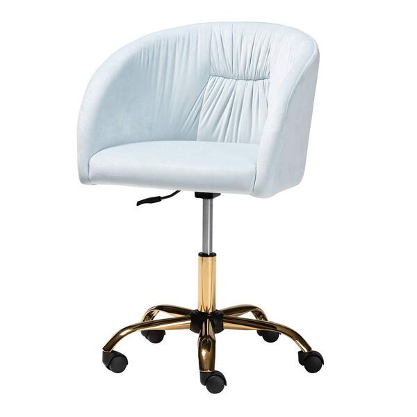 Baxton Studio Ravenna Glam & Luxe Velvet Swivel Office Chair - image 