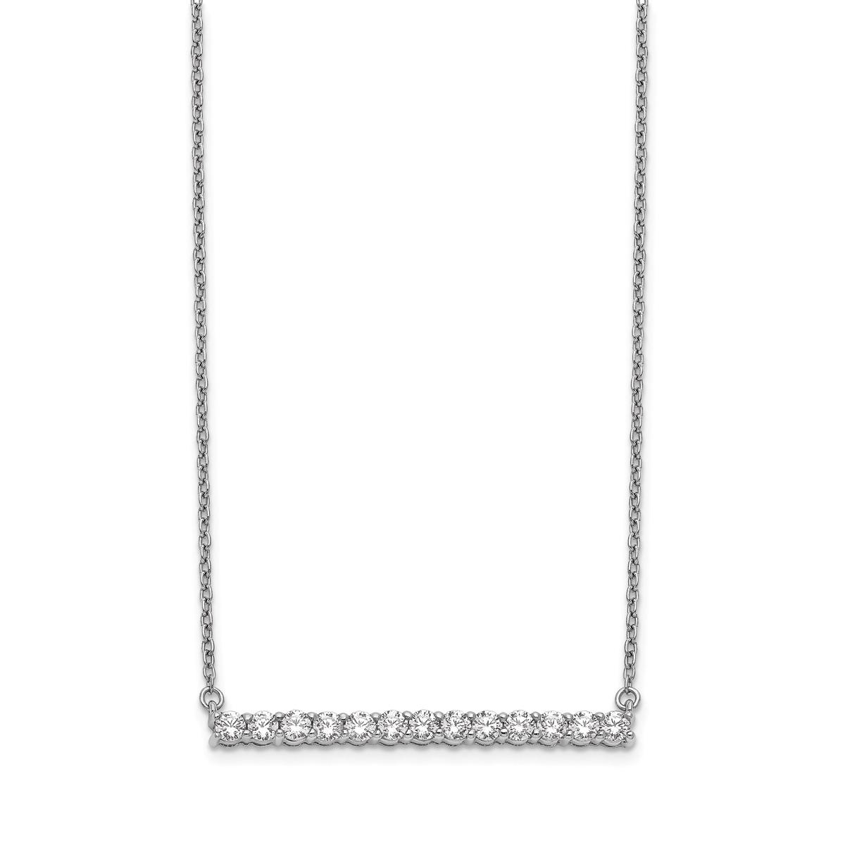 Diamond Classics™ 14kt. White Gold Bar Necklace