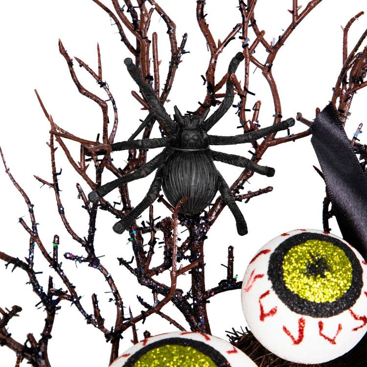 Northlight Seasonal 24in. Halloween Eyeballs & Spiders Wreath