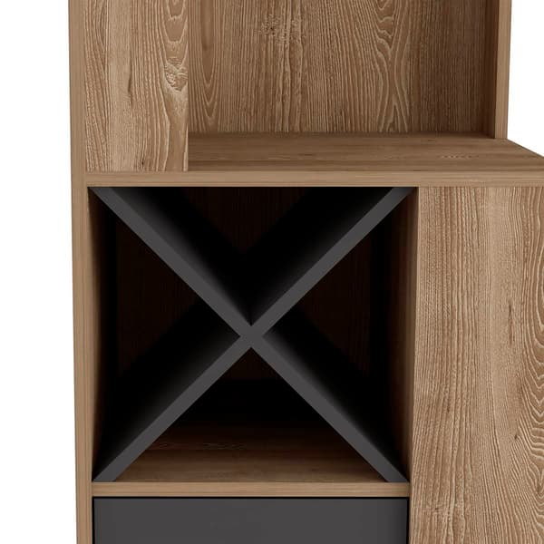 FM FURNITURE Ziton Pine Corner Bar Cabinet