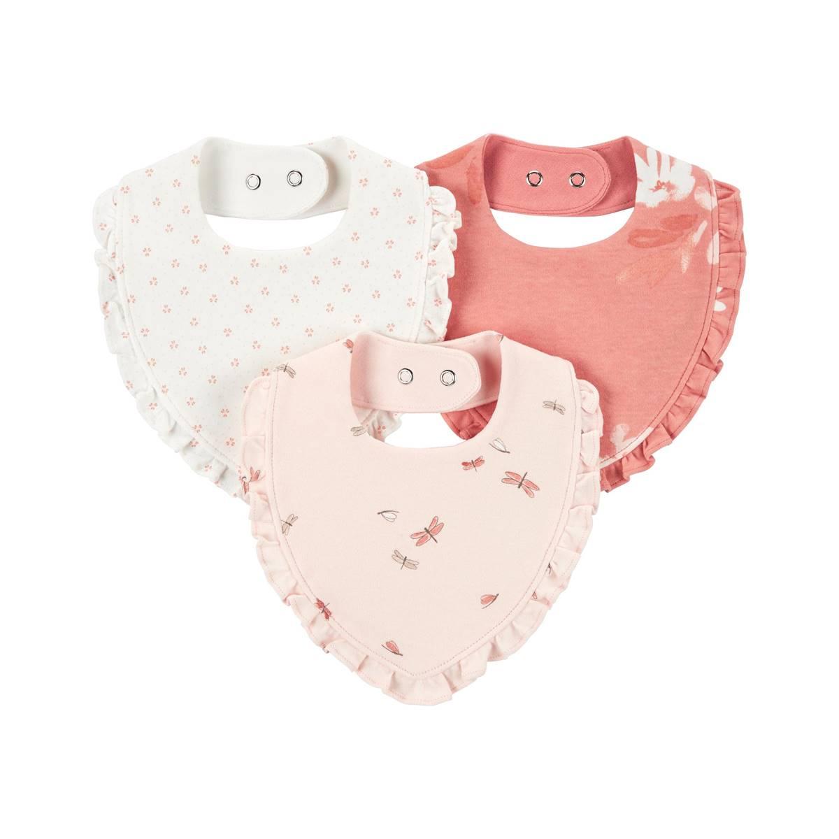 Baby Girl Carter’s® 3pk. Floral Dragonfly Ruffle Bib Set