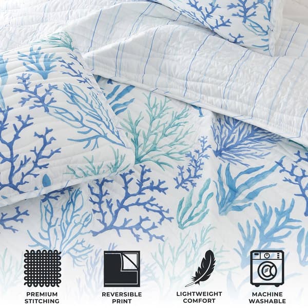 FreshFolds Amelia Island Coastal Theme Quilt Set