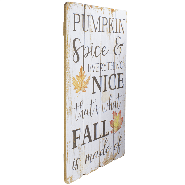 Northlight Pumpkin Spice Everything Nice Fall Wooden Wall Sign