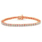 Haus of Brilliance Rose Gold over Silver Tennis Bracelet - image 1