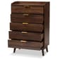 Baxton Studio Lena 5 Drawer Wooden Chest - image 3