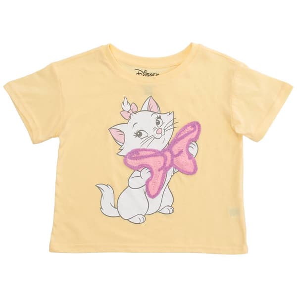 Girls &#40;7-16&#41; Disney Artistocats Marie Crochet Bow Tee