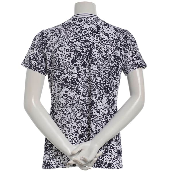 Womens Nautica Short Sleeve Shadow Floral Stripe Tee
