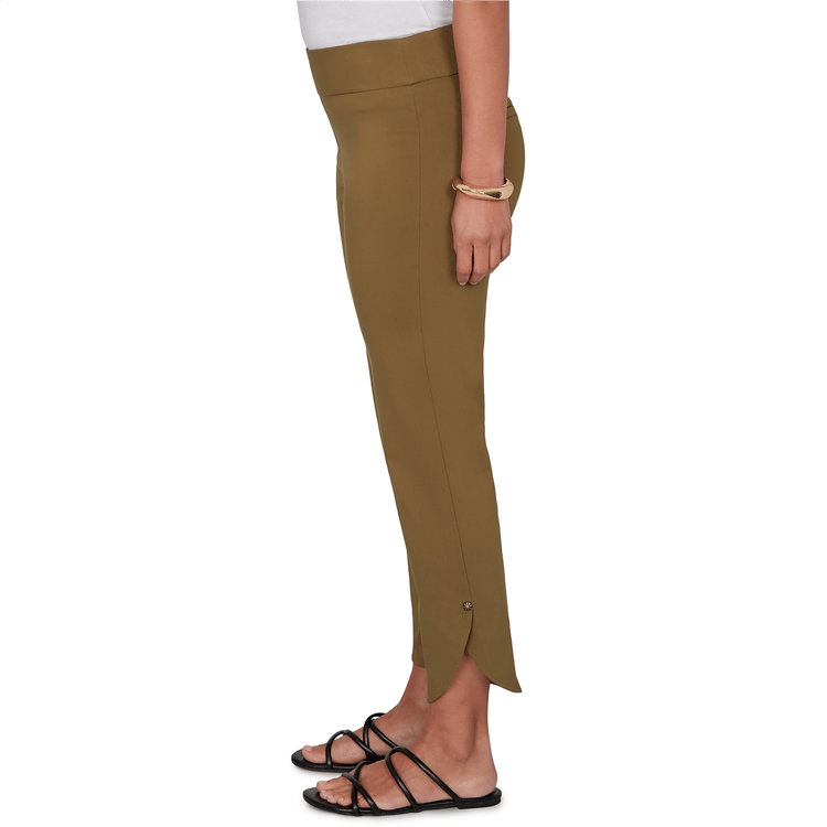Womens Emaline La Vita Costiera Solid Pull On Straight Leg Pants