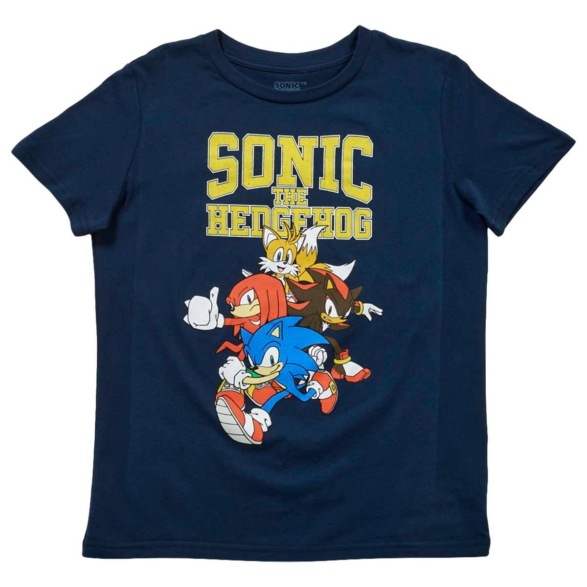 Boys (8-20) Short Sleeve Sonic Graphic Tee - Navy
