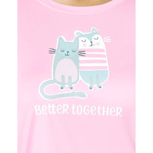 Plus Size HUE® Long Sleeve Together Kitty Pajama Set w/ Headband Boscov's