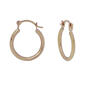 Kids 14kt. X Small Yellow Gold Knife Edge Hoop Earrings - image 1