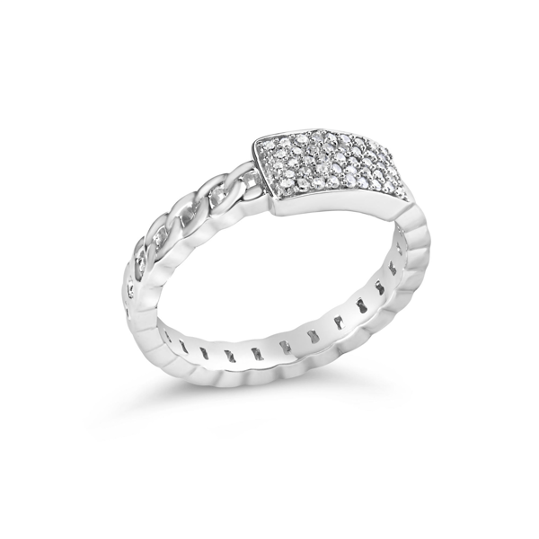 Haus of Brilliance 1/5ctw. Diamond ID & Cuban Link Band Ring