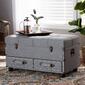Baxton Studio Flynn 2-Drawer Storage Trunk Ottoman - image 9