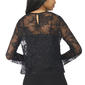 Womens MSK Long Sleeve Sequin Lace Blouse - image 2