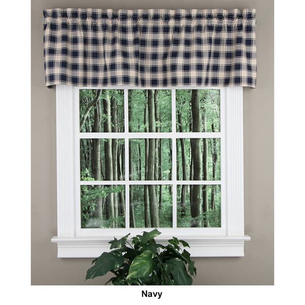 Country Check Valance - 58x16