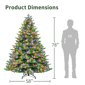 Puleo International 6.5ft. Pre-Lit Noble Fir Christmas Tree - image 6