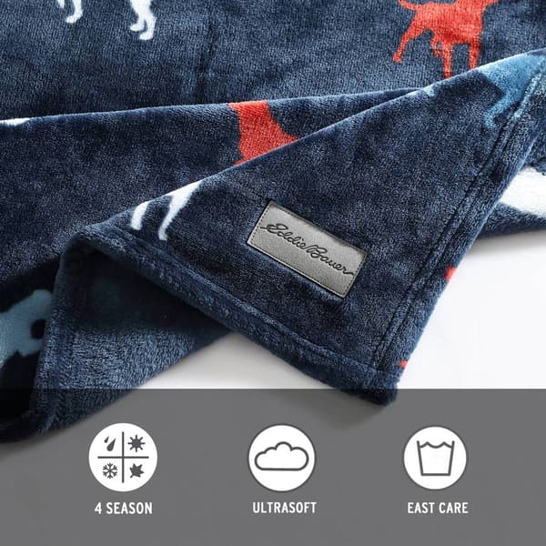 Eddie Bauer Buddy The Dog Plush-Fleece Throw