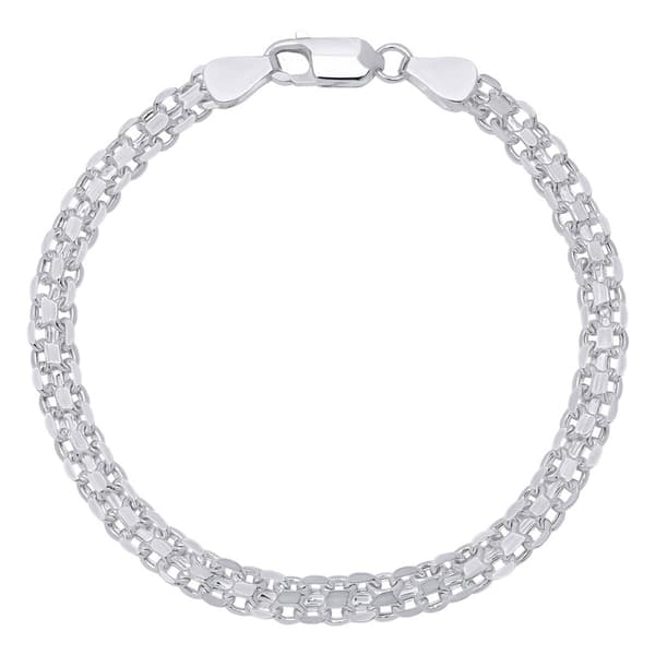 Sterling Silver Bismark Chain Bracelet - image 