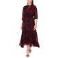Womens MSK Long Sleeve Tie Neck Chiffon Maxi Dress - image 1