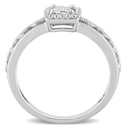 Diamond Classics™ 10kt. White Gold 3/8ctw. Diamond Halo Ring