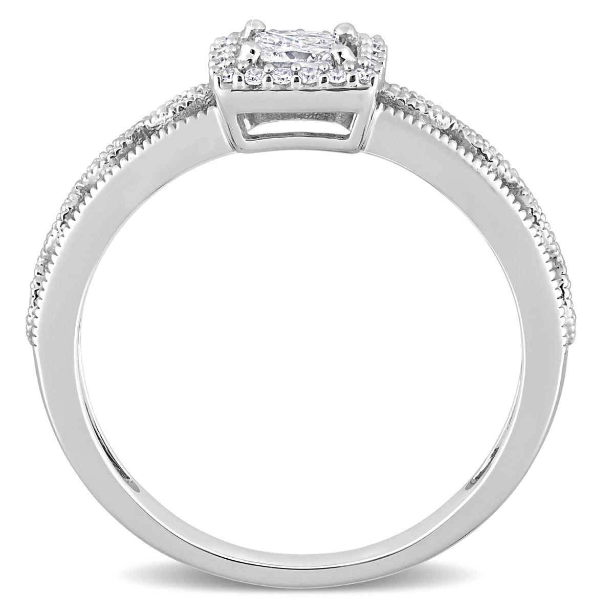 Diamond Classics™ 10kt. White Gold 3/8ctw. Diamond Halo Ring