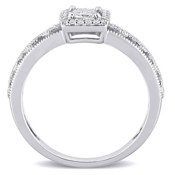 Diamond Classics™ 10kt. White Gold 3/8ctw. Diamond Halo Ring