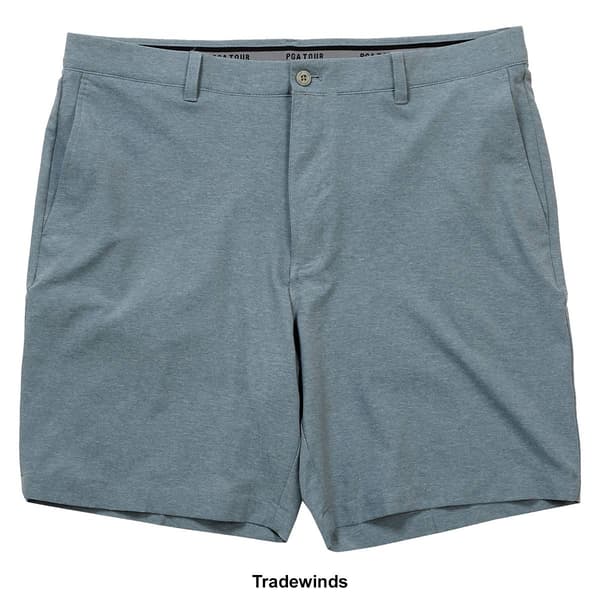 Mens PGA Tour® Flat Front Performance Heather Shorts