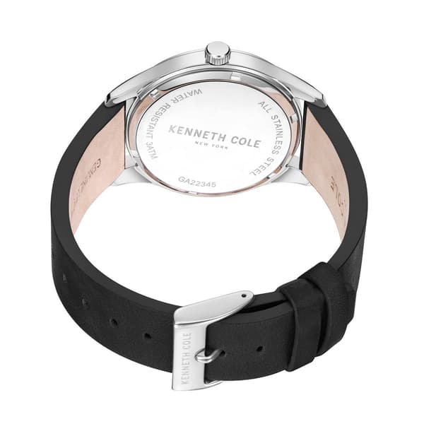Mens Kenneth Cole® Black Band/Black Dial Watch-KCWGA2234504