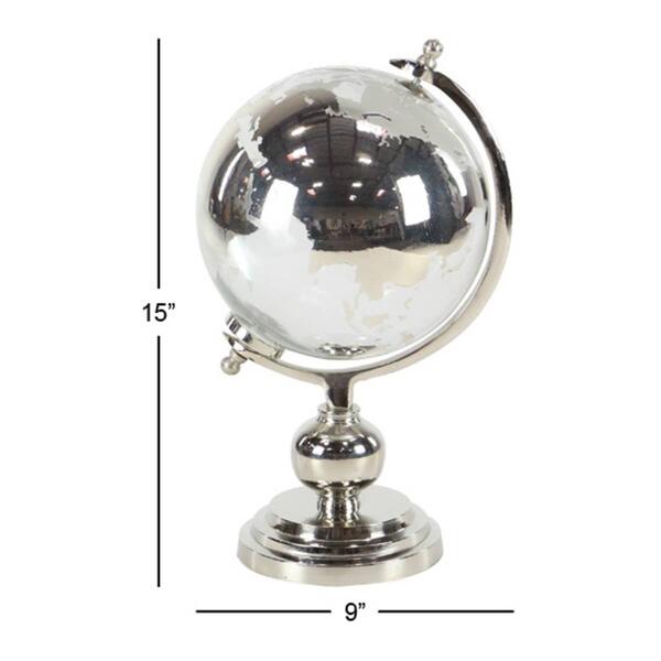 9th & Pike&#174; Silver Glass Traditional Globe