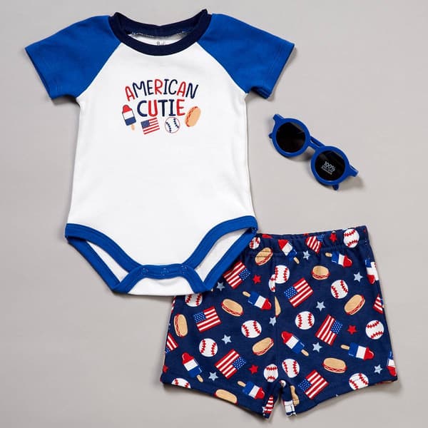 Baby Unisex (12-24M) Baby Essentials(R) American Cutie Short Set - image 