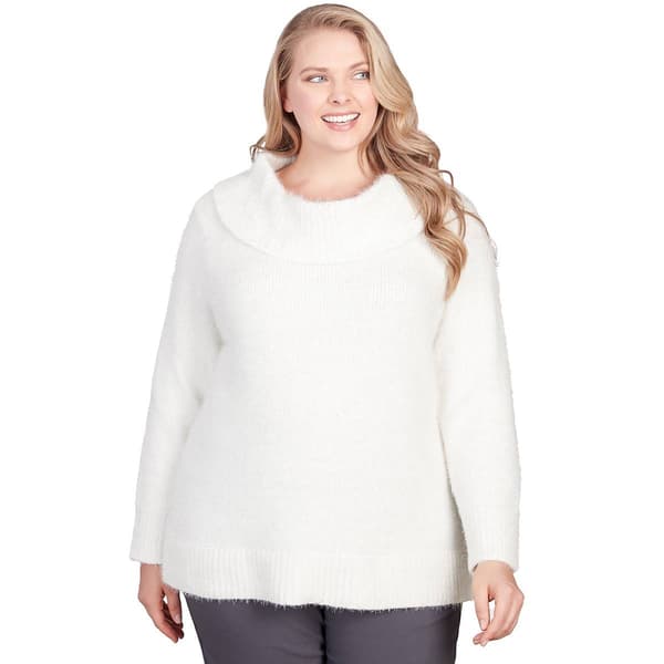 Plus Size Ruby Rd. Must Haves II Metallic Eyelash Marilyn Sweater - image 