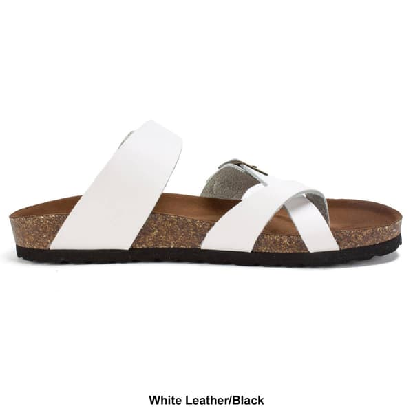 Womens White Mountain Gracie Slide Footbed Sandals