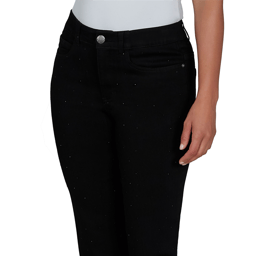 Womens Skye’s the Limit Champagne Holiday Embellished Jeans