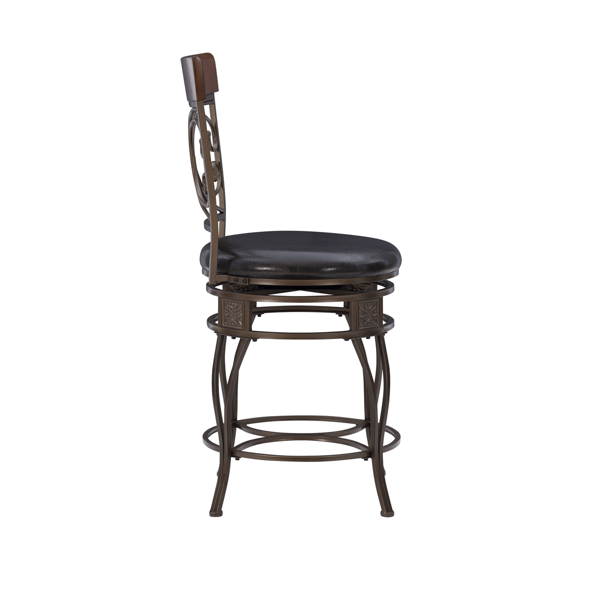 Linon Home Decor Bria Dark Bronze Big & Tall Counter Stool