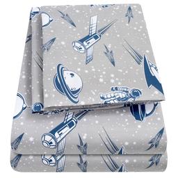Sweet Home Collection Kids Fun & Colorful Space Sheet Set