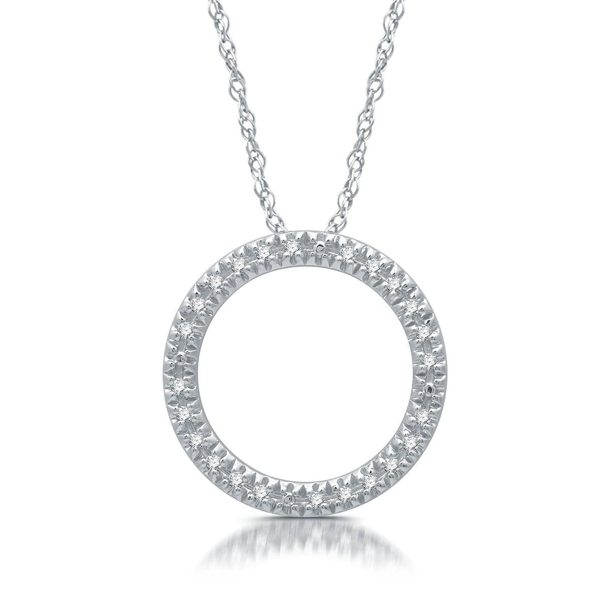 Nova Star® 1/10ctw. Lab Grown Diamond & Sterling Circle...