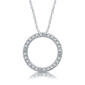 Nova Star&#40;R&#41; 1/10ct Lab Diamond Sterling Silver Circle Pendant - image 1