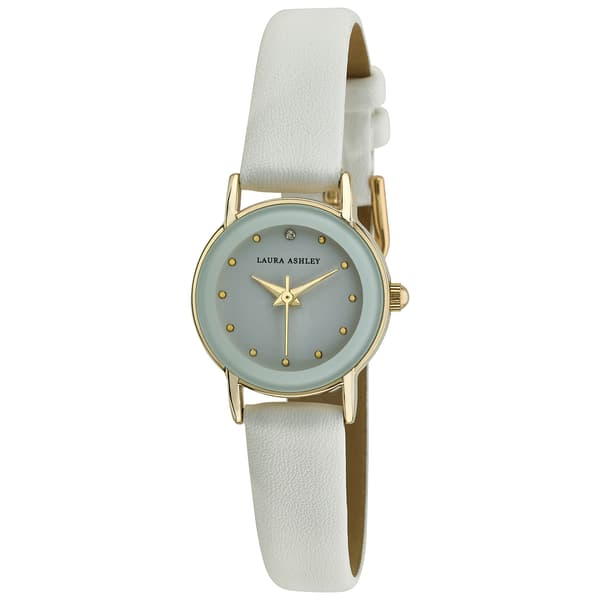 Womens Laura Ashley(R) White Strap Watch - LA3002WT - image 