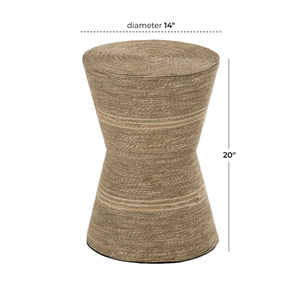 9th & Pike® Traditional Brown Seagrass Accent Table