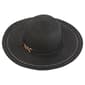 Womens Madd Hatter Solid Large Brim Metal Charm Straw Hat - image 1