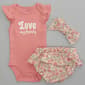 Baby Girl (NB-9M) Rene Rofe(R) 3pc. Love My Family Bodysuit Set - image 1