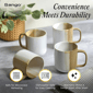 Sango Phoebe Caramel/White Ceramic Coffee Mugs - image 6