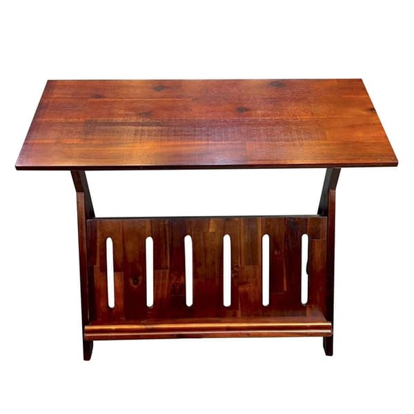 Casual Contemporary Living Acacia K End Table w/ Display Rack - image 