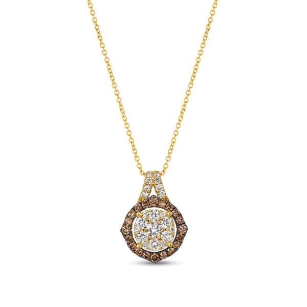 Le Vian&#40;R&#41; 14kt. Gold 7/8ctw. Round Diamond Pendant Necklace - image 